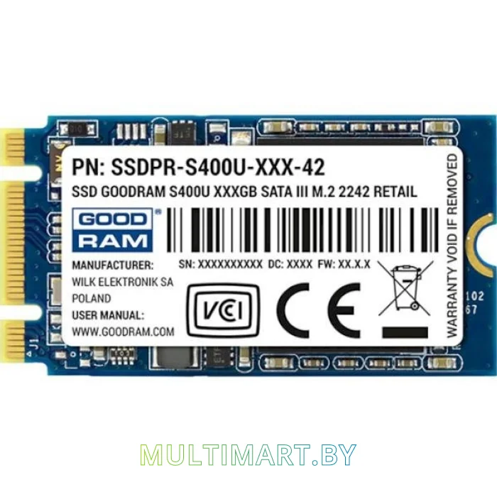 SSD диск GOODRAM S400U 240GB (SSDPR-S400U-240-42)